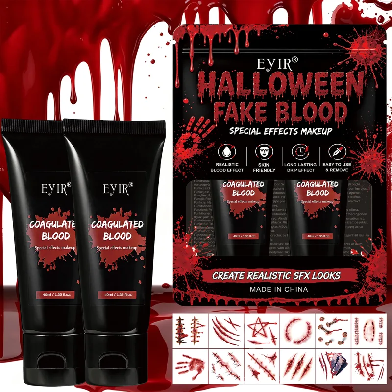 Body Paint Sfx - 2PCS Halloween Fake Blood Gel, Realistic