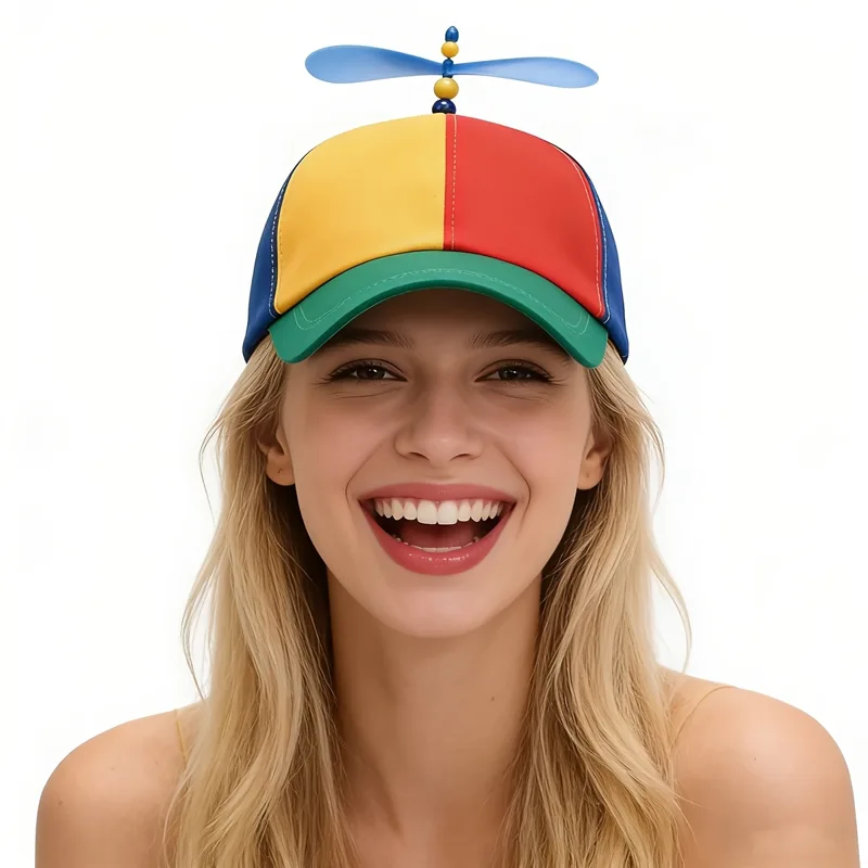 Cosplay Fireball Prop - Funny Multicolor Propeller Hat For Adults