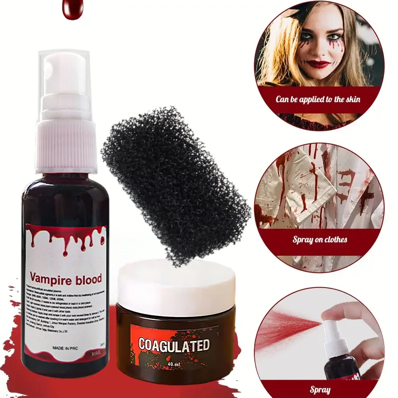 Body Paint Sfx - Halloween Fake Blood Makeup Kit 3Pcs