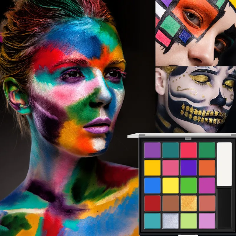 Body Paint Sfx - 22-Color Face Body Paint Set Oil-Based