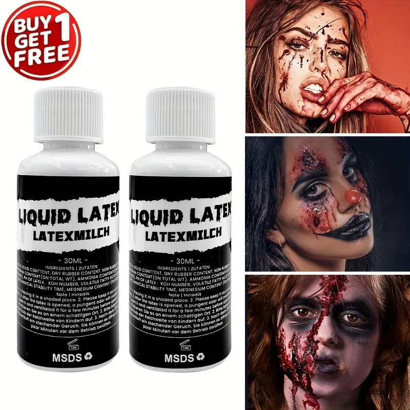 Body Paint Sfx - 2pcs Liquid Latex Halloween SFX Makeup