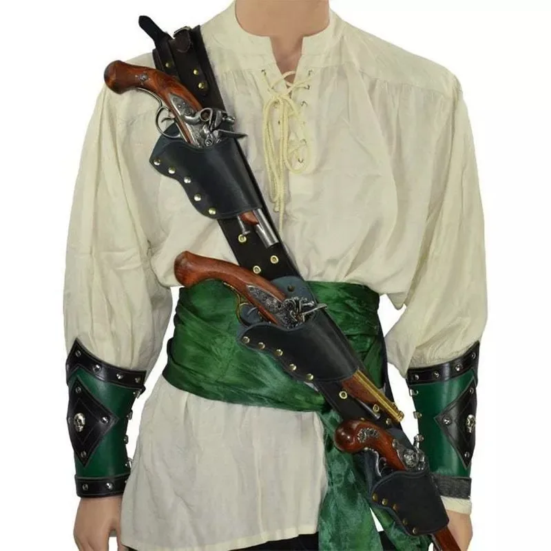 Cosplay Prop Bag - Renaissance Pirate Flintlock Pistol Gun Holder