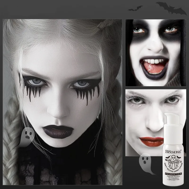 Cosplay Prop Primer - Matte White Liquid Foundation Makeup Buildable