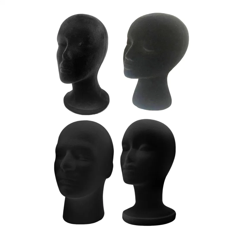 Cosplay Prop Foam - Black Mannequin Head Foam Velvet Mannequin