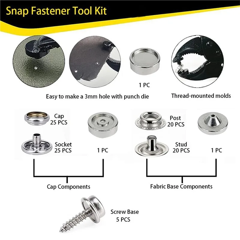 A68P-Heavy Duty Snap Fastener  - Snap Plier Setter recension och pris