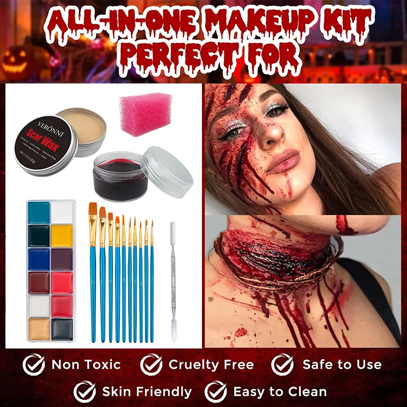 SFX Makeup Kit,12 Colors Face  - Body Paint Sfx recension och pris