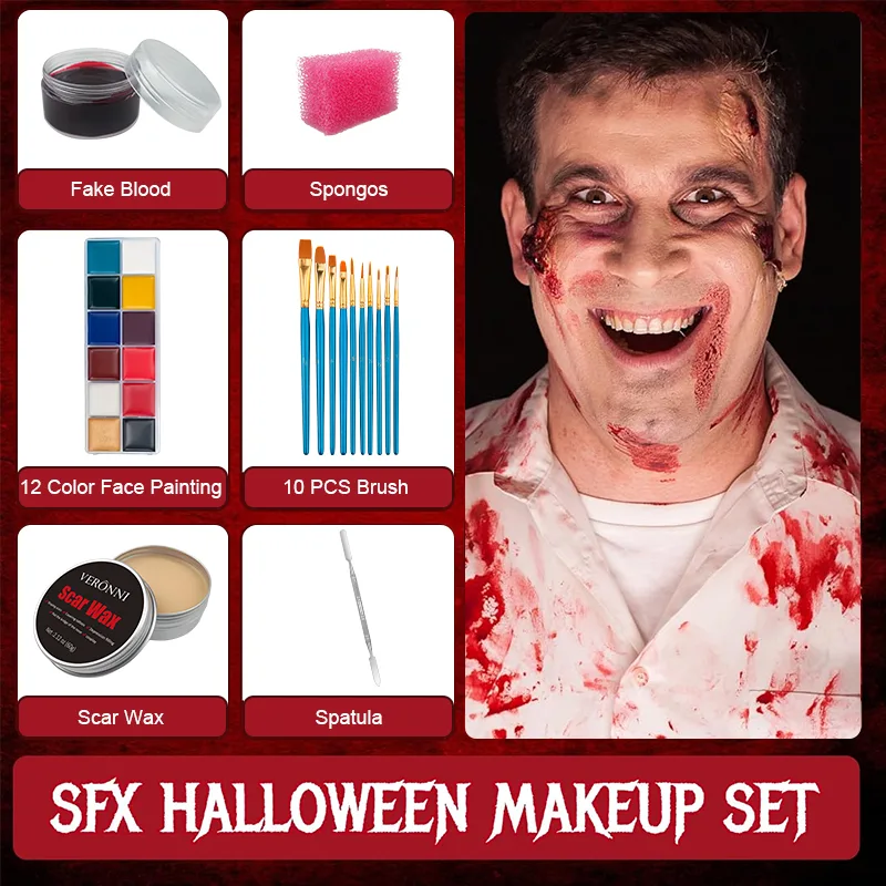 SFX Makeup Kit,12 Colors Face  - Body Paint Sfx recension och pris