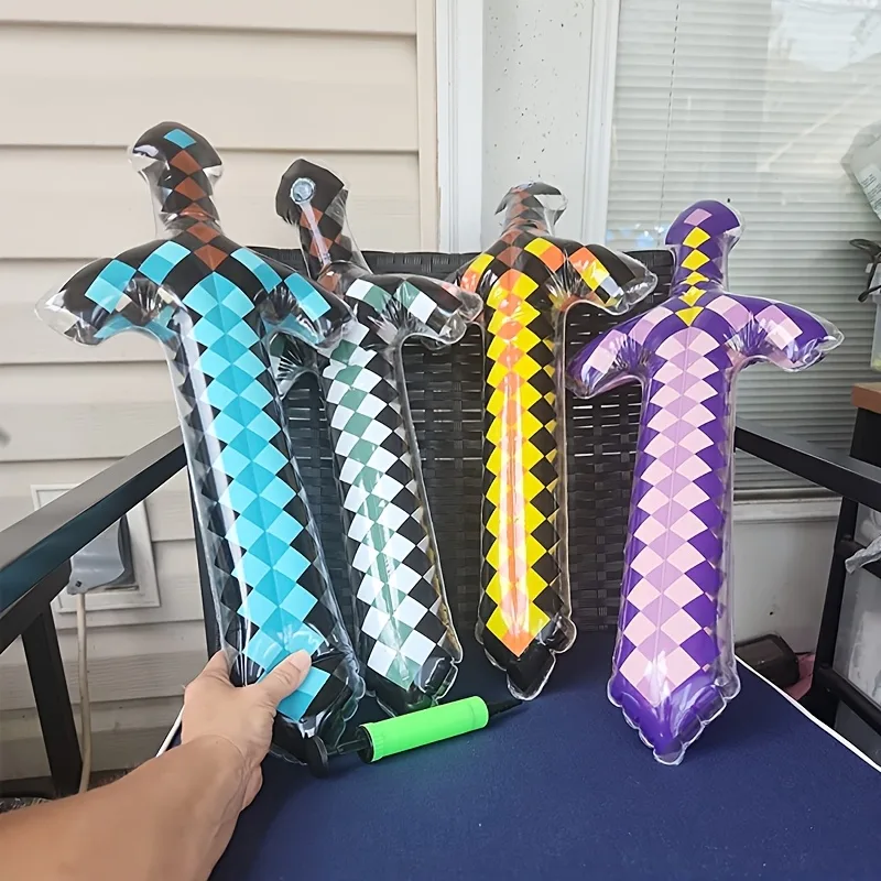 3Pcs Pixel Style Inflatable Sw - Cosplay Prop Dagger recension och pris