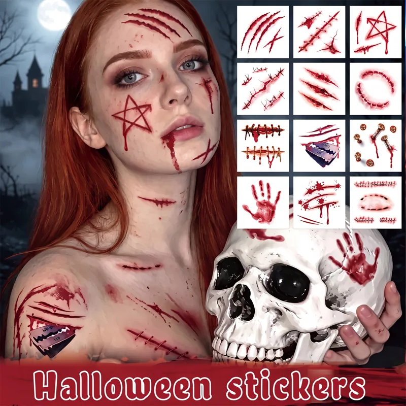 1 set of 10-piece Halloween wa - Body Paint Sfx recension och pris