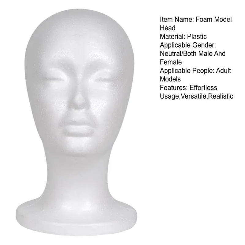 Foam Mannequin Head for Wig Di - Cosplay Prop Foam recension och pris