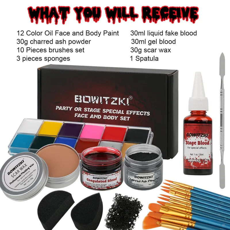 Bowitzki SFX Face Body Paint , - Body Paint Sfx recension och pris